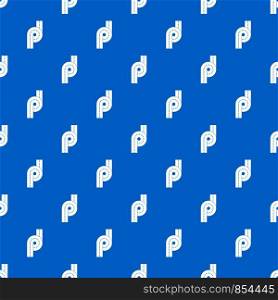 Little road junction pattern repeat seamless in blue color for any design. Vector geometric illustration. Little road junction pattern seamless blue