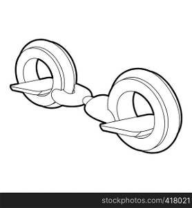 Little segway icon. Outline illustration of little segway vector icon for web. Little segway icon, outline style