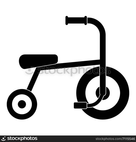 Little tricycle icon. Simple illustration of little tricycle vector icon for web design isolated on white background. Little tricycle icon, simple style