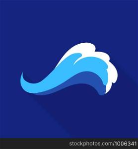 Little wave icon. Flat illustration of little wave vector icon for web. Little wave icon, flat style