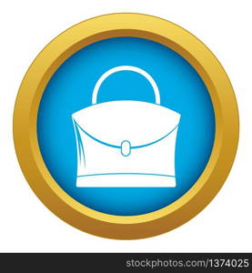 Little woman bag icon blue vector isolated on white background for any design. Little woman bag icon blue vector isolated