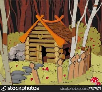 Little wooden House in the Dark Forest