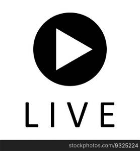 live broadcast icon vector template illustration logo design