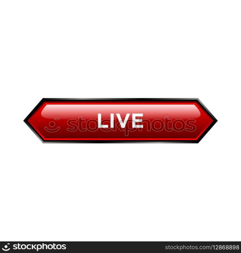 live button website vector template