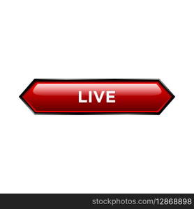 live button website vector template