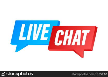 live chat speech bubbles concept. Vector stock illustration. live chat speech bubbles concept. Vector stock illustration.