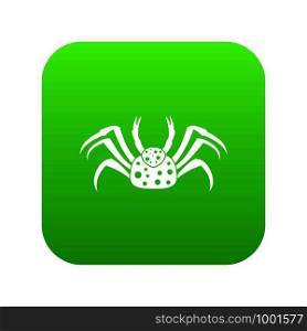Live crab icon digital green for any design isolated on white vector illustration. Live crab icon digital green