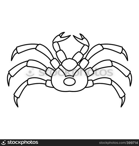 Live crab icon. Outline illustration of live crab vector icon for web. Live crab icon, outline style