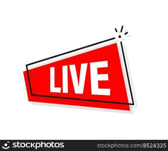Live icon, great design for any purposes. Live stream sign. Digital background. Vector illustration. Live icon, great design for any purposes. Live stream sign. Digital background. Vector illustration.