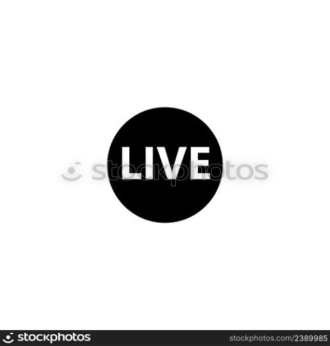 live icon vector design templates white on background