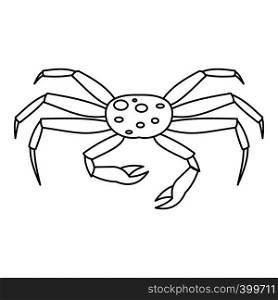 Live spider crab icon. Outline illustration of live spider crab vector icon for web. Live spider crab icon, outline style