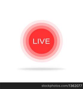 Live stream icon. Online broadcast symbol. Television vector isolated sign. Media live button. Streaming logo. Vector EPS 10.
