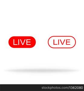 Live stream icon. Online broadcast symbol. Television vector isolated sign. Media live button. Streaming logo. Vector EPS 10.