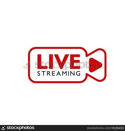 Live stream logo design. Vector illustration design template