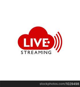 Live stream logo design. Vector illustration design template