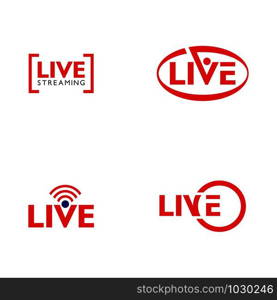 Live stream logo design. Vector illustration design template