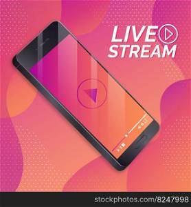 Live stream mobile phone concept