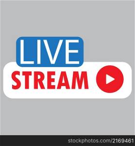 Live stream sign. Button symbol. Broadcast logo. Technology concept. Lilac background. Vector illustration. Stock image. EPS 10.. Live stream sign. Button symbol. Broadcast logo. Technology concept. Lilac background. Vector illustration. Stock image.