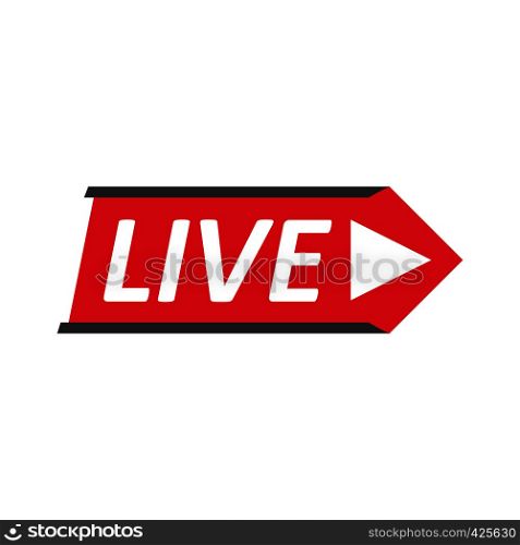Live Stream sign, emblem, logo. Vector Illustration