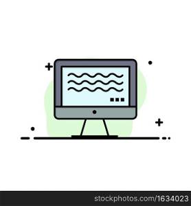 Live, Streaming, Live Streaming, Digital  Business Flat Line Filled Icon Vector Banner Template