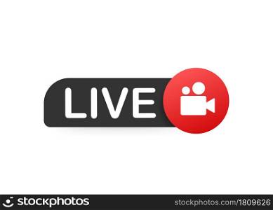 Live streaming logo. Business icon. Stream interface. Vector stock illustration. Live streaming logo. Business icon. Stream interface. Vector stock illustration.