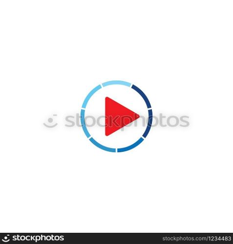 Live streaming play logo icon vector template