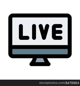 Live telecast of a media content on desktop computer