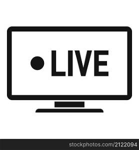 Live tv stream icon simple vector. Online news. Stream music. Live tv stream icon simple vector. Online news