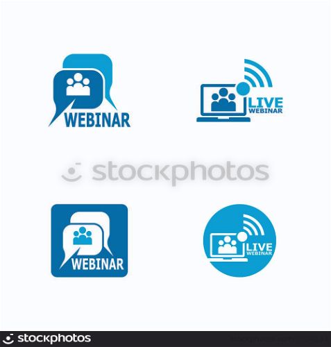 Live webinar icon and symbol template