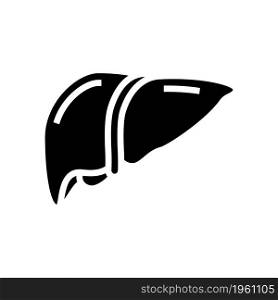liver human organ glyph icon vector. liver human organ sign. isolated contour symbol black illustration. liver human organ glyph icon vector illustration