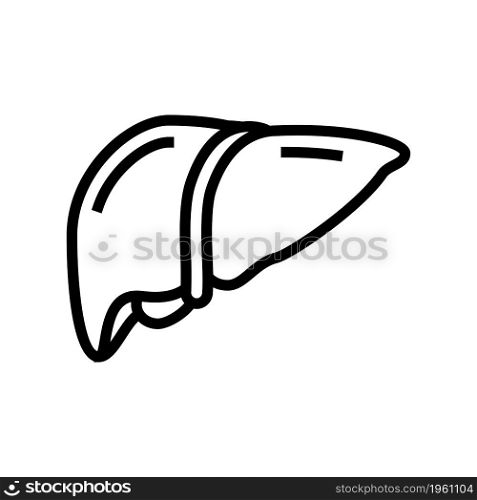 liver human organ line icon vector. liver human organ sign. isolated contour symbol black illustration. liver human organ line icon vector illustration