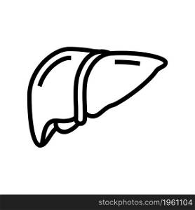 liver human organ line icon vector. liver human organ sign. isolated contour symbol black illustration. liver human organ line icon vector illustration