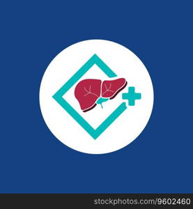 Liver medical logo vector template illustration