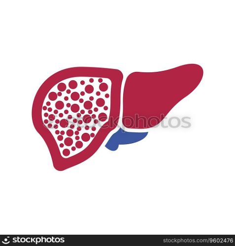 Liver medical logo vector template illustration