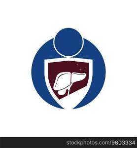 Liver medical logo vector template illustration