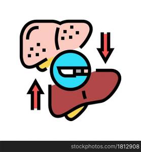 liver transplant color icon vector. liver transplant sign. isolated symbol illustration. liver transplant color icon vector illustration