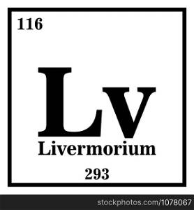 Livermorium Periodic Table of the Elements Vector illustration eps 10.. Livermorium Periodic Table of the Elements Vector illustration eps 10
