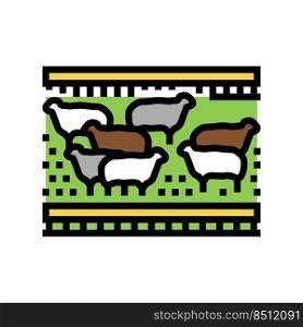 livestock smart farm agriculture color icon vector. livestock smart farm agriculture sign. isolated symbol illustration. livestock smart farm agriculture color icon vector illustration