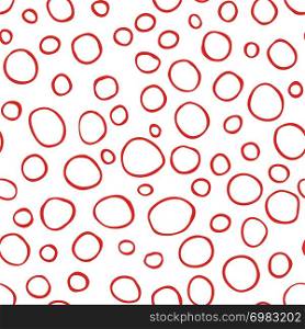 Living coral ring hand drawn seamless pattern. Vector illustration
