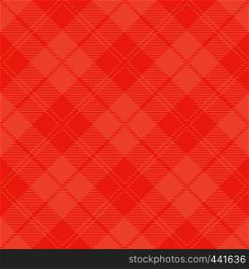 Living Coral Tartan Seamless Pattern Background. Coral Light and Dark Color Plaid. Flannel Shirt Patterns. Trendy Tiles Vector Illustration for Wallpapers. Color of the Year 2019.