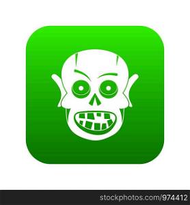 Living dead icon digital green for any design isolated on white vector illustration. Living dead icon digital green