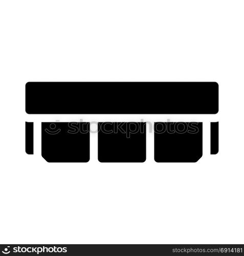 Living Room Sofa, icon on isolated background