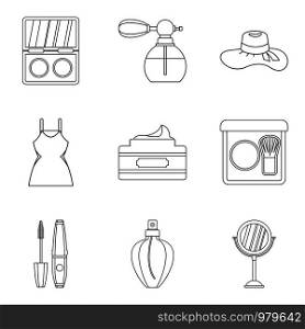 Living well icons set. Outline set of 9 living well vector icons for web isolated on white background. Living well icons set, outline style