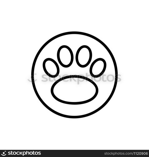 Living with animals is allowed to icon the vector. A thin line sign. Isolated contour symbol illustration. Living with animals is allowed to icon the vector. Isolated contour symbol illustration