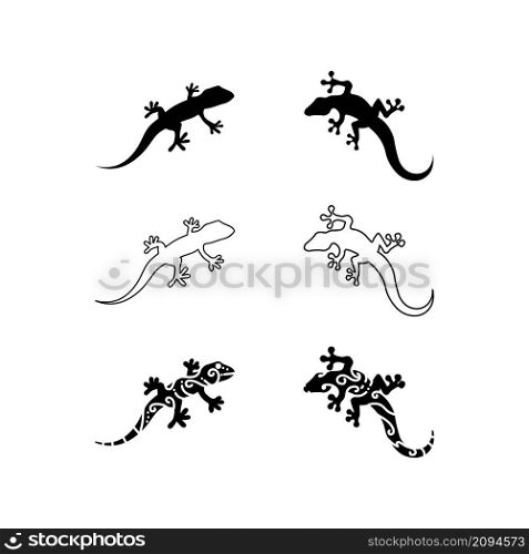 lizard and animal vector salamander gecko crocodile and reptiles design logo illustration