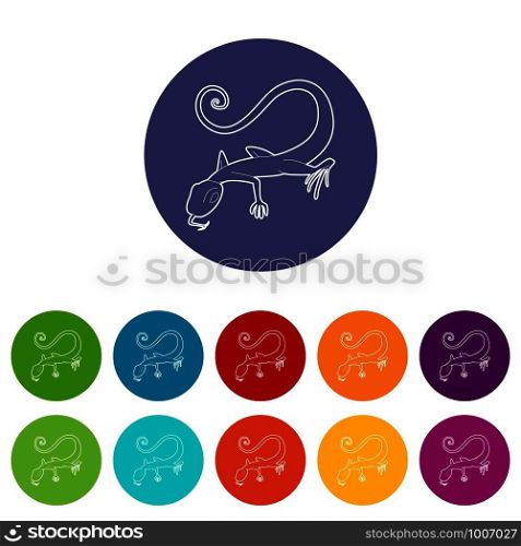 Lizard icon. Outline illustration of lizard vector icon for web. Lizard icon, outline style
