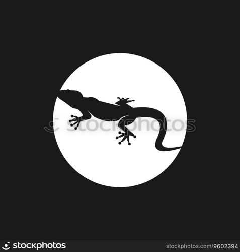 Lizard icon silhouette logo symbol vector