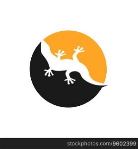 Lizard icon silhouette logo symbol vector