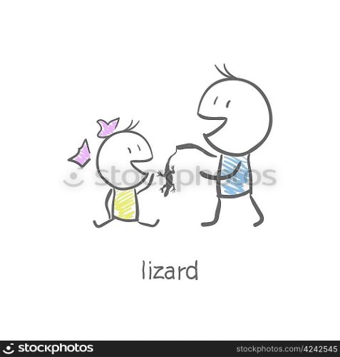 Lizard in hand
