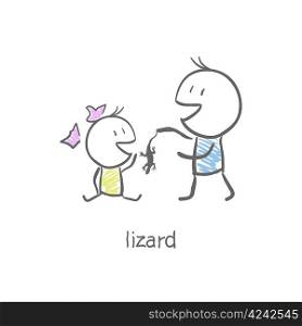 Lizard in hand